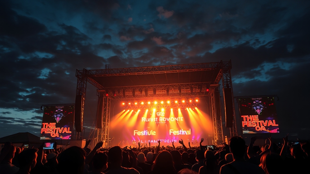 공연 일정 및 라인업 (realistic 스타일)