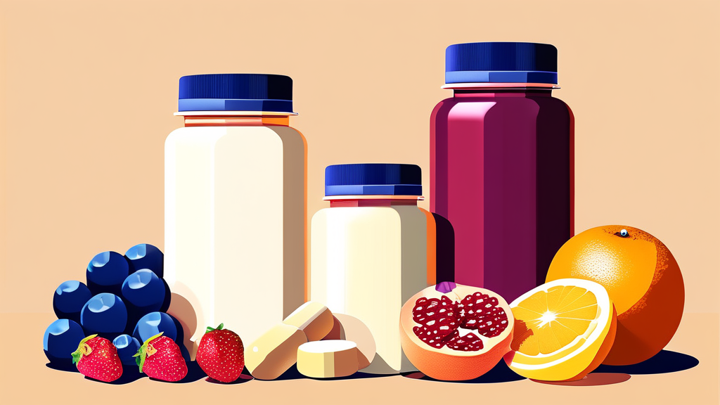 운동 효과를 높이는 단백질 보충제 섭취 방법 (illustration 스타일)