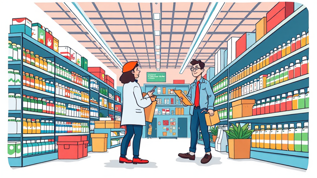창고형 약국 FAQ (cartoon 스타일)