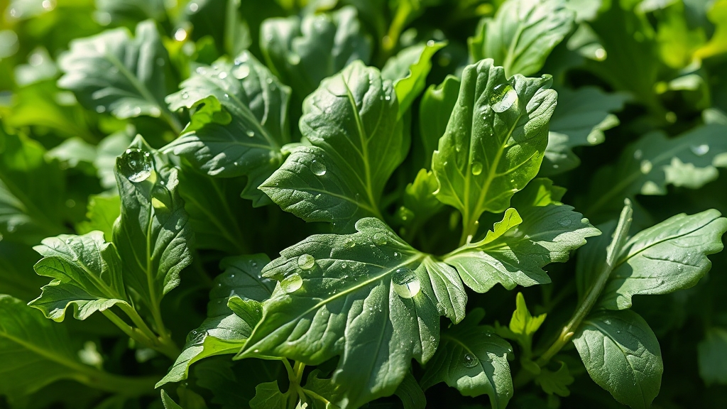 루꼴라 효능: 건강에 미치는 영향 (realistic 스타일)