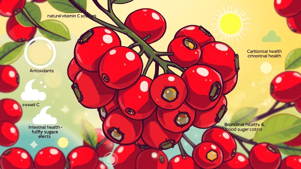 마가목 효능 7가지 & 섭취 가이드 3 마가목 주요 효능 & 건강상 이점 (cartoon 스타일)