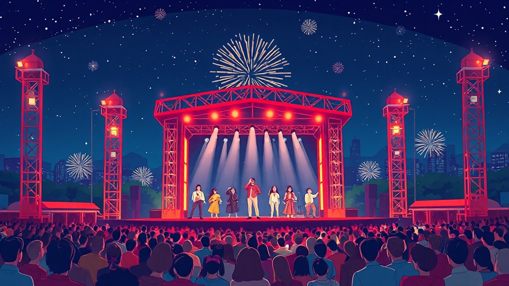 화려한 가수 라인업 공개 (cartoon 스타일)