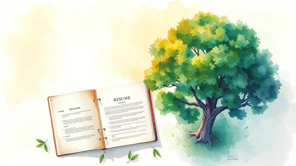 퇴사 후 재취업 준비 조언 (watercolor 스타일)