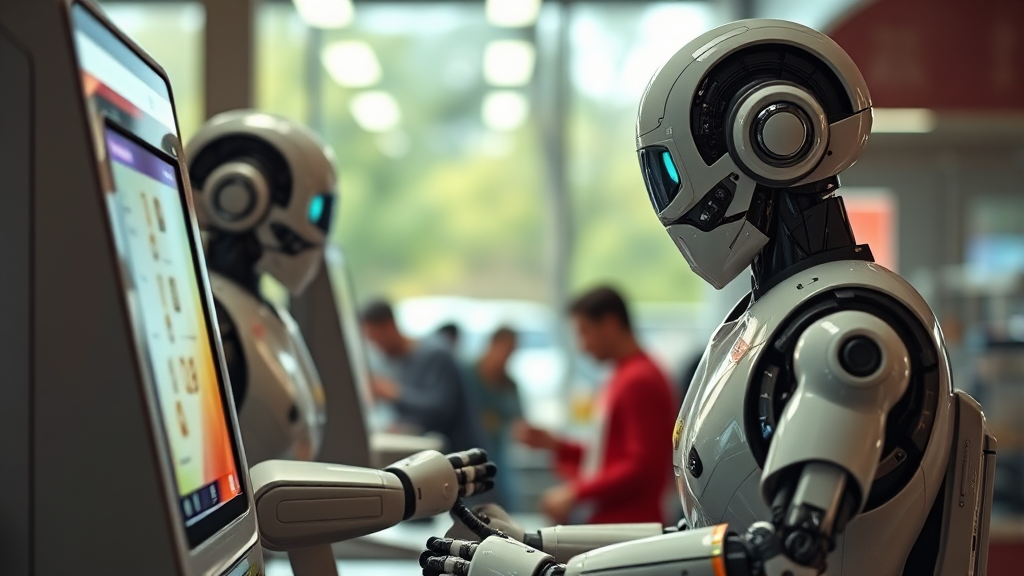 고용 시장 변화 전망 (realistic 스타일)