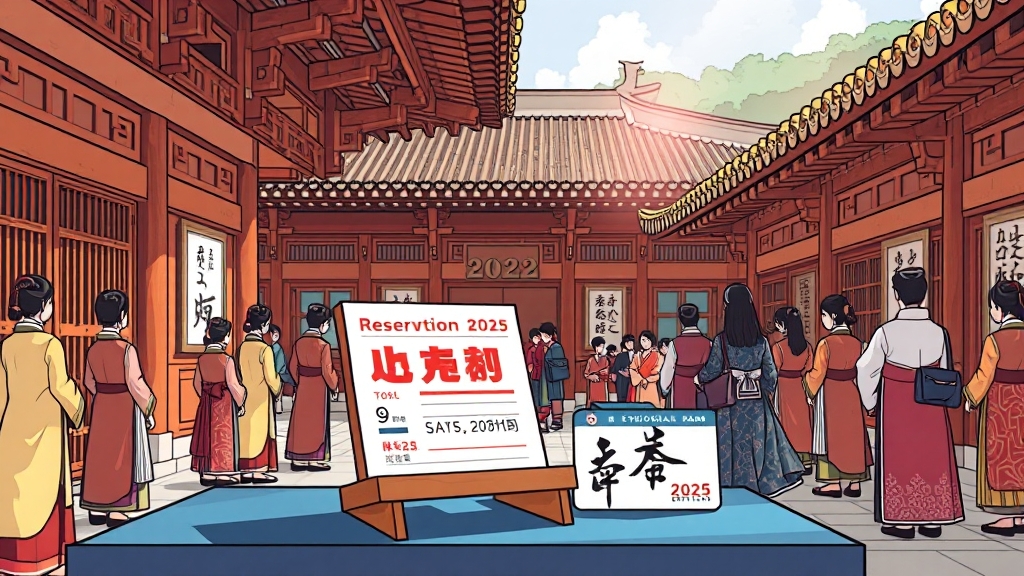 예약 방법 및 주의사항 (cartoon 스타일)