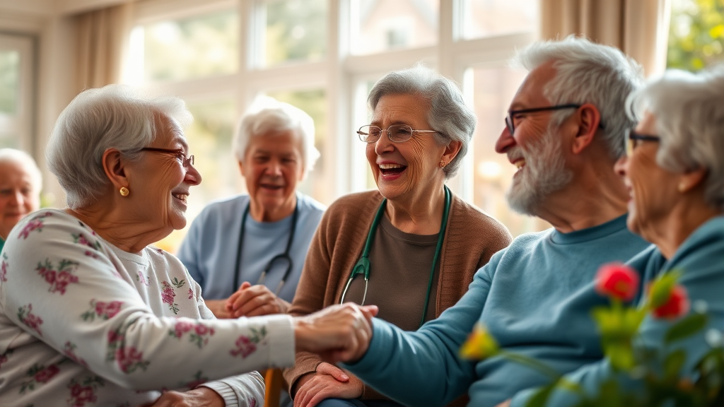 요양원 선택 시 고려사항 (realistic 스타일)