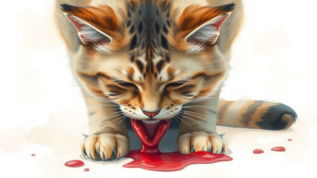 고양이 변비, 무엇이 문제일까요? (watercolor 스타일)