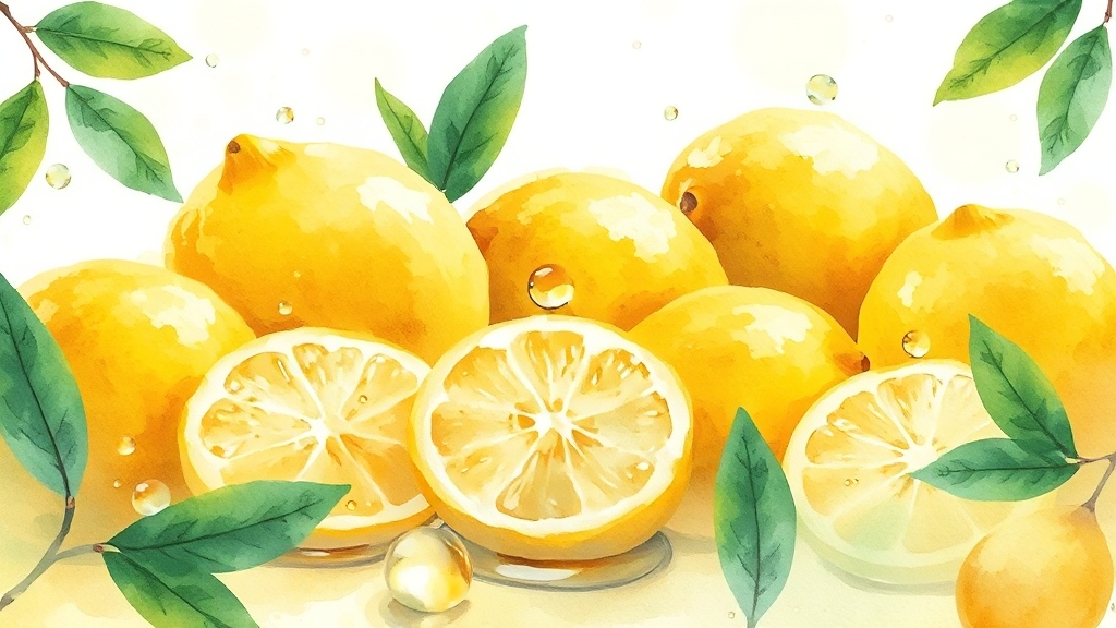 레몬즙 + 올리브오일, 환상의 조합? (watercolor 스타일)