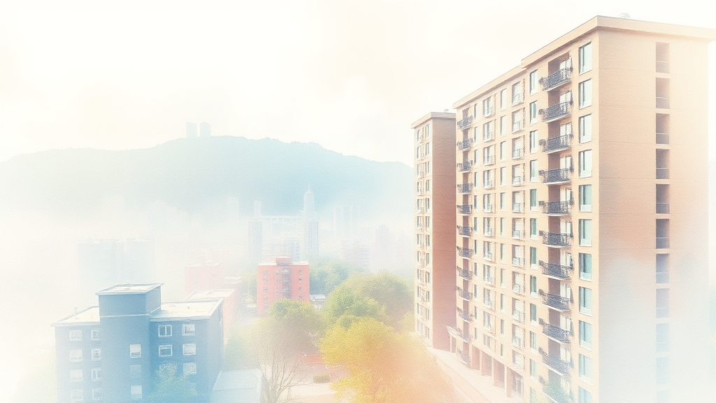 성남 아파트 매물 및 거래 동향 (watercolor 스타일)