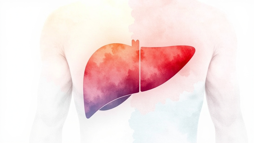 간수치 관리 및 추가 검사 (watercolor 스타일)