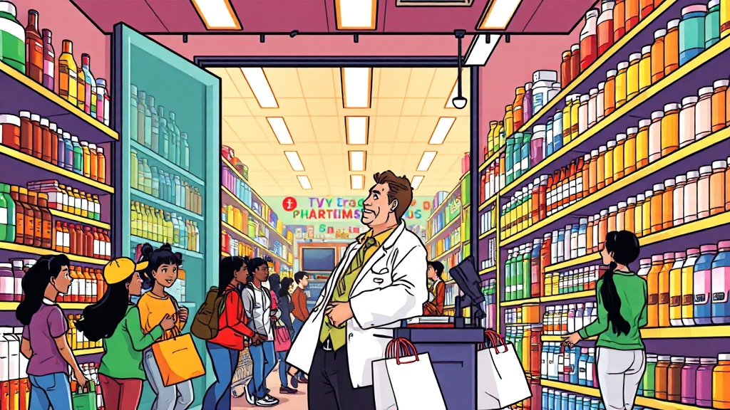 메가팩토리 약국, 방문할 가치가 있을까? (cartoon 스타일)