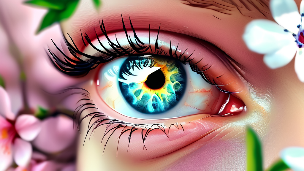 봄철 알레르기 비염, 안질환과 함께 주의해야 할 질환들 (realistic 스타일)