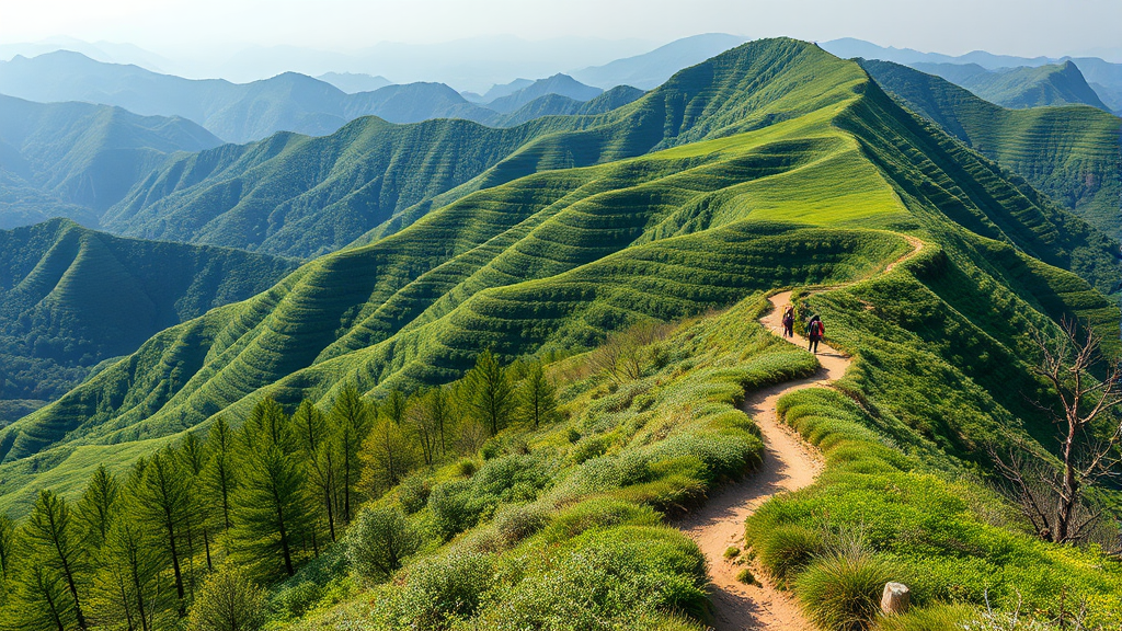 치악산 탐방 예약, 어떤 구간을 이용할 수 있나요? (realistic 스타일)