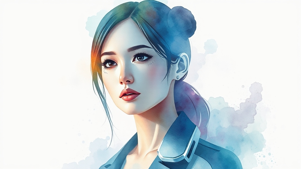 관련주 및 투자 유의사항 (watercolor 스타일)