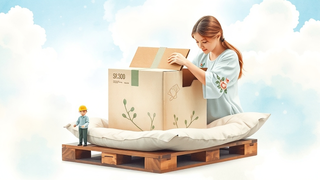 택배, 안심 포장 & 제한 품목 (watercolor 스타일)