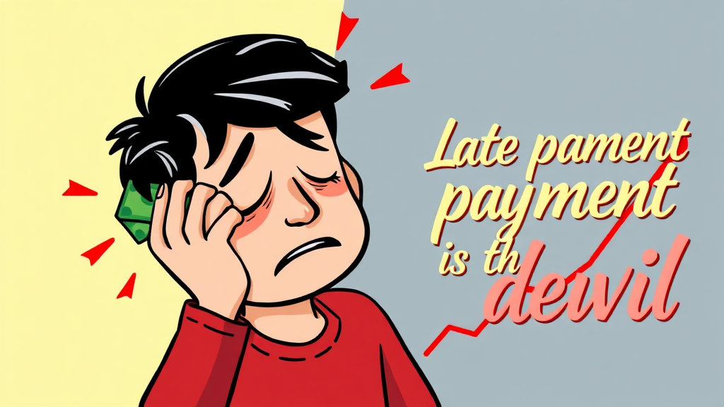 연체, 신용점수에 치명적일까? (cartoon 스타일)