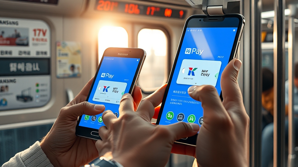 안드로이드 교통카드 사용법 (realistic 스타일)