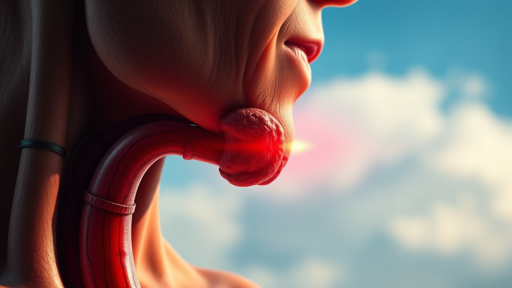 경동맥 질환과 뇌졸중 예방 (realistic 스타일)