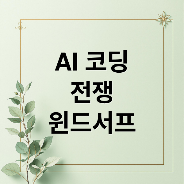 AI 코딩
전쟁
윈드서프 (코딩 AI ‘윈드서프(Windsurf)’, 커서(Cursor) 대항마?)