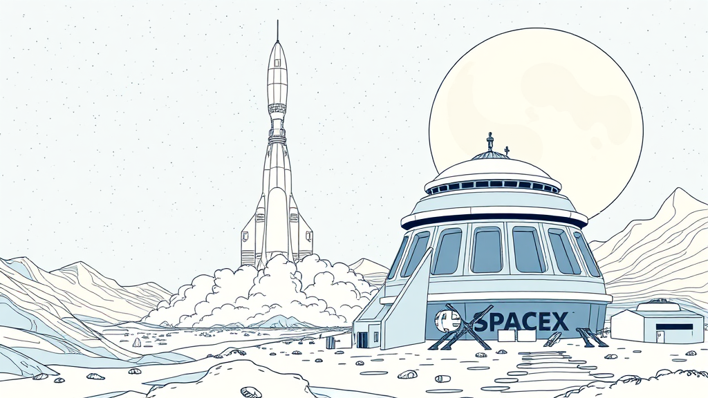 스페이스X, IPO 추진 본격화 (illustration 스타일)