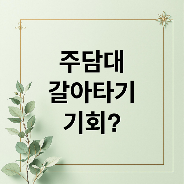 주담대
갈아타기
기회? (주담대 갈아타기 시점)