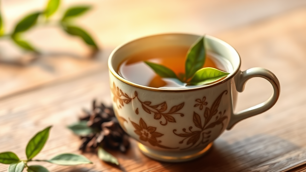 보이차, 녹차 등 차(茶)의 내장 지방 감소 효과 분석 (realistic 스타일)