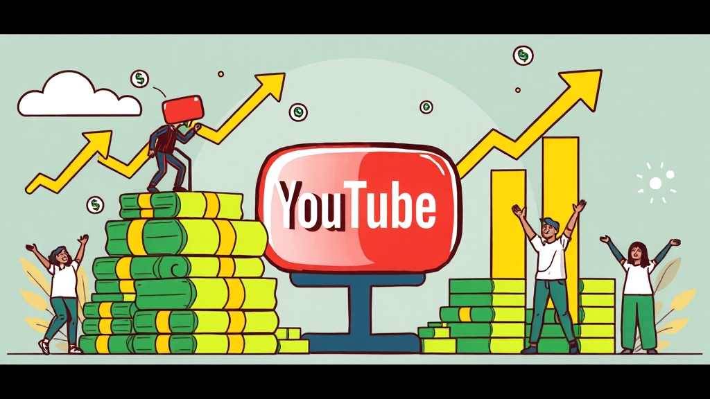 유튜브 수익 창출 조건 (최신) (cartoon 스타일)