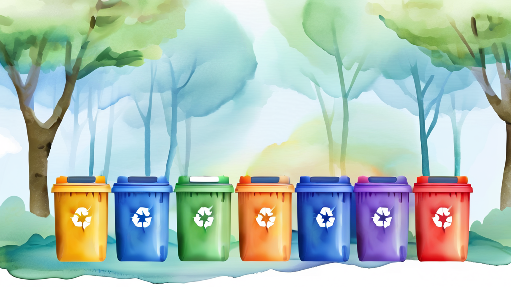 성북구 폐기물 처리, 친환경적인 방법은? (watercolor 스타일)
