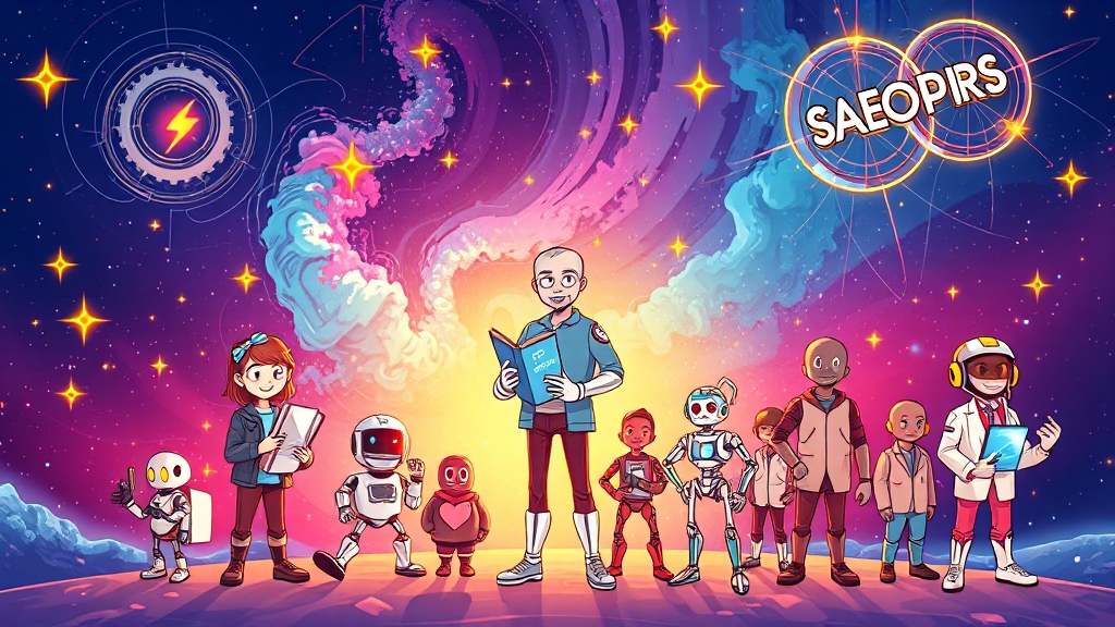 AI 시대 10대 직업 (cartoon 스타일)