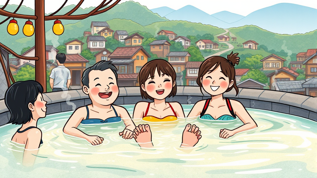 속초 여행, 척산족욕공원에서 마무리! (cartoon 스타일)