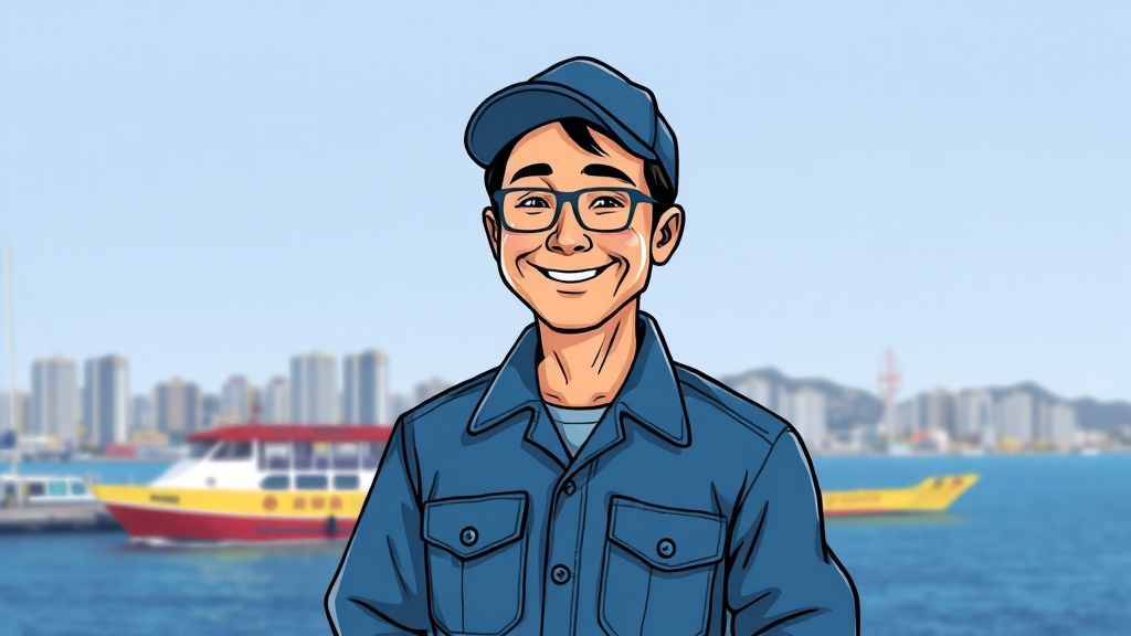 50대가 많이 찾는 일자리 유형 (cartoon 스타일)