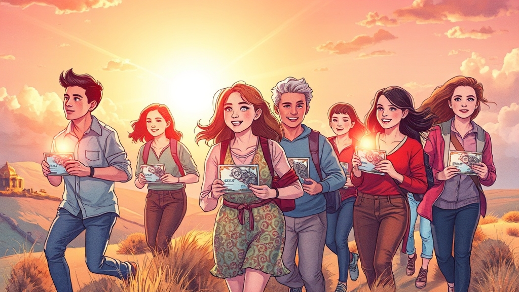 희망두배 청년통장, 꿈을 향한 첫걸음! (illustration 스타일)