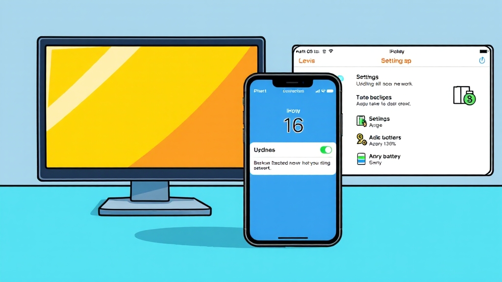 iOS 26: 업데이트 방법 (cartoon 스타일)