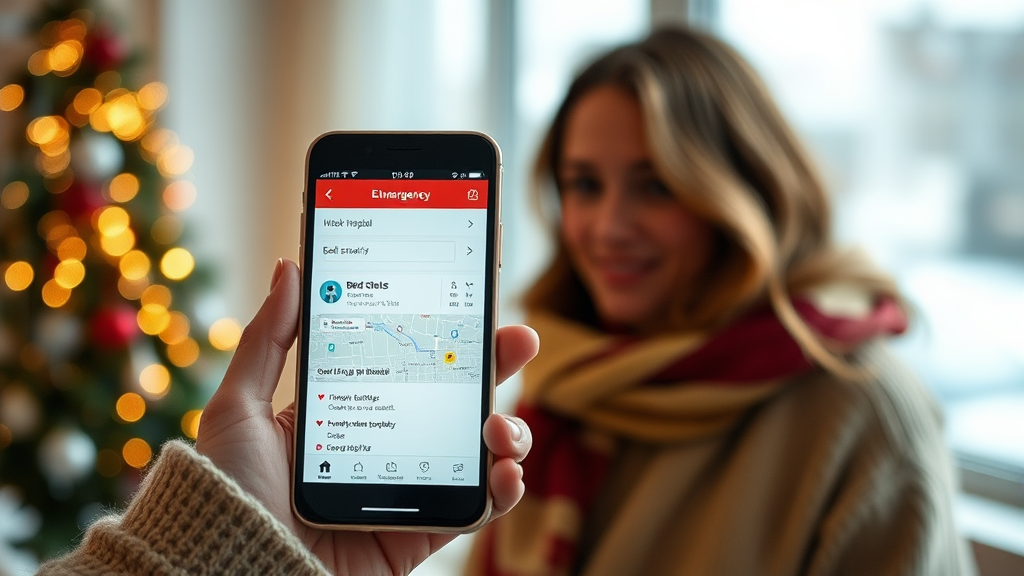 응급의료포털 E-Gen: 스마트폰으로 실시간 병원 정보 확인하기 (realistic 스타일)