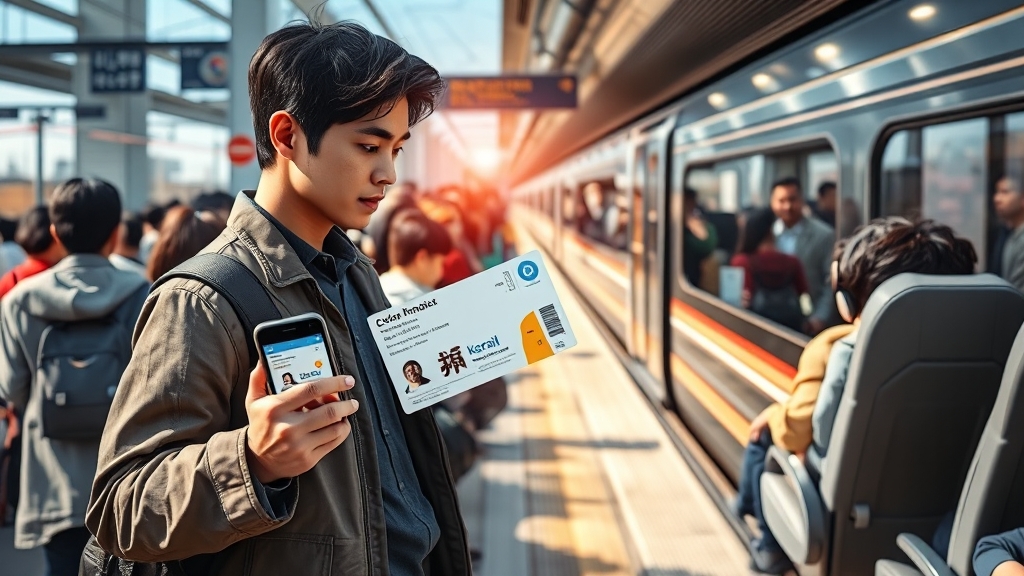 추석 기차표 예매 꿀팁 (realistic 스타일)