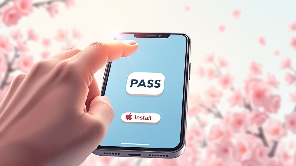 PASS 앱, 이렇게 설치하고 가입하세요! (illustration 스타일)