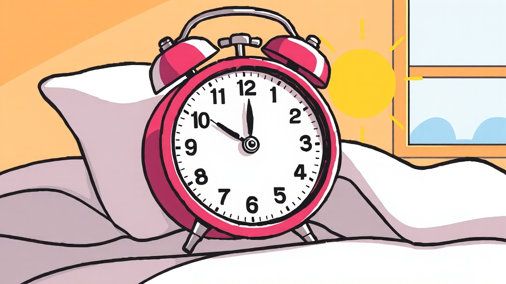 기면증 환자를 위한 생활 습관 개선 (cartoon 스타일)