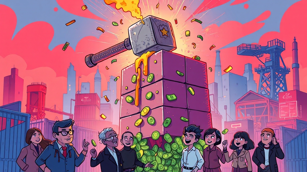 Trade Policy Impact (cartoon style)
