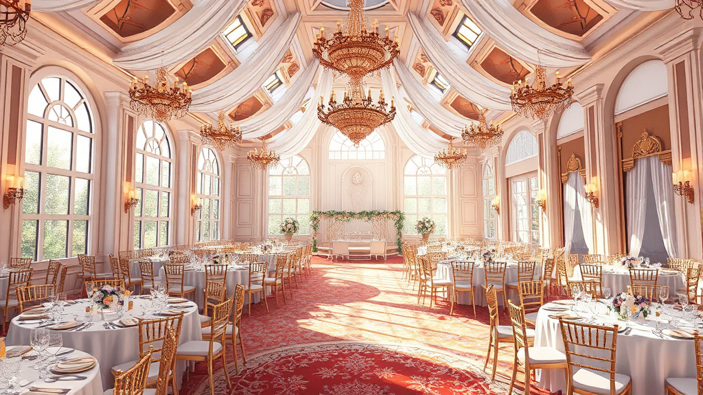 웨딩 박람회 완벽 정복: 결혼 준비 A to Z 가이드 5 웨딩홀 상담: 꿈꾸던 예식장을 찾는 여정 (realistic 스타일)