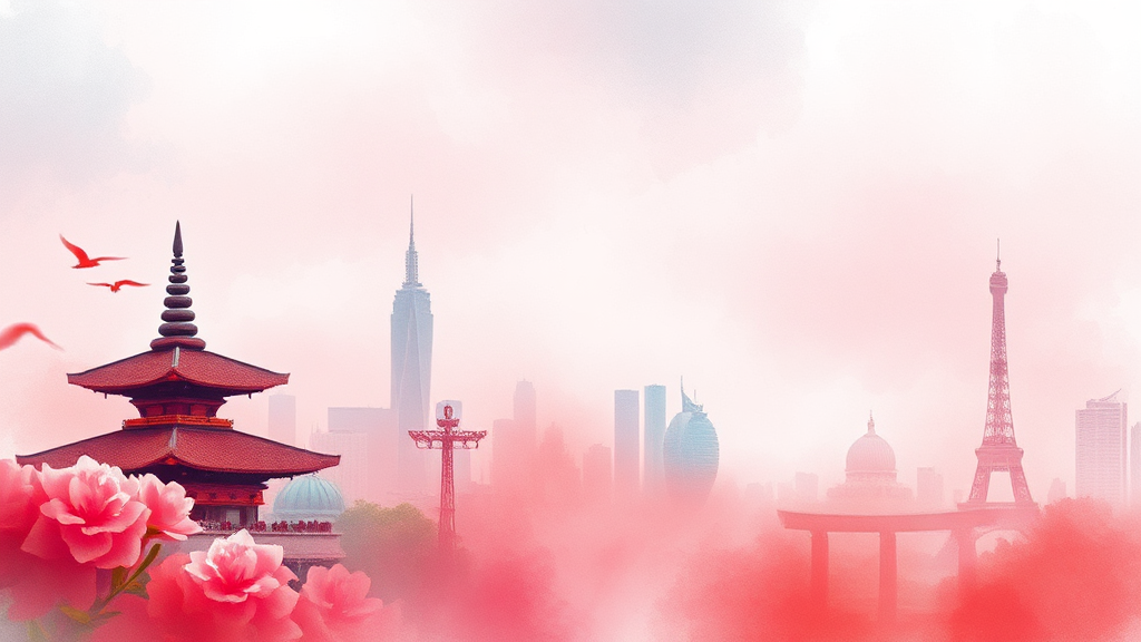 3월 특가 항공권으로 떠나는 추천 여행지 (watercolor 스타일)