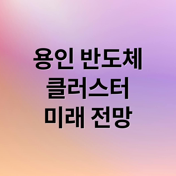 용인 반도체
클러스터
미래 전망 (용인 반도체 르네상스 지방 이전 논의)