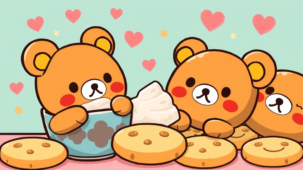 리락쿠마 컵쿠키, 왜 좋을까? (cartoon 스타일)