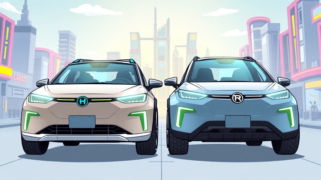 경쟁 차종 비교 및 구매 가이드 (cartoon 스타일)