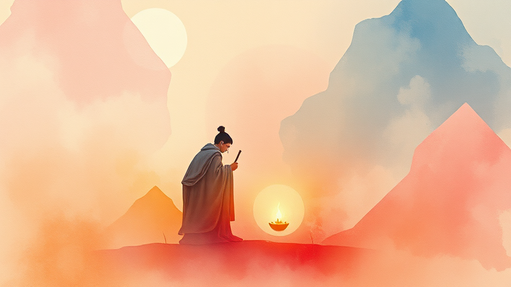 오늘의 화투 점사: 재미로 보는 미래 예측 (watercolor 스타일)