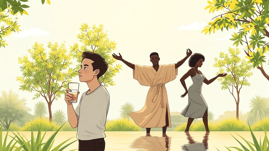 뱃살 감소 생활 습관 (illustration 스타일)