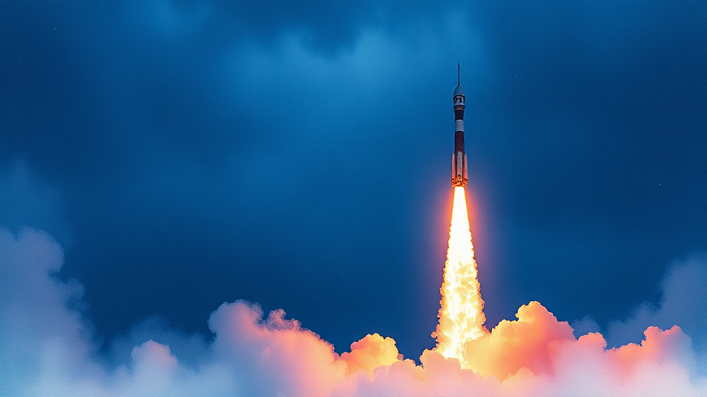 누리호 성공, 어떤 의미? (watercolor 스타일)