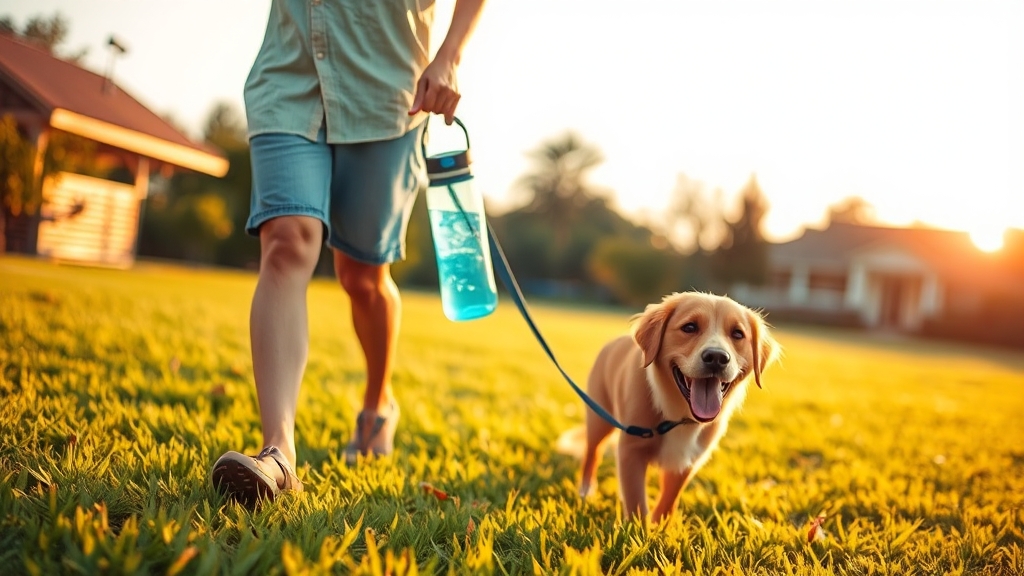 여름철 산책 요령, 안전하게 즐기기 (realistic 스타일)