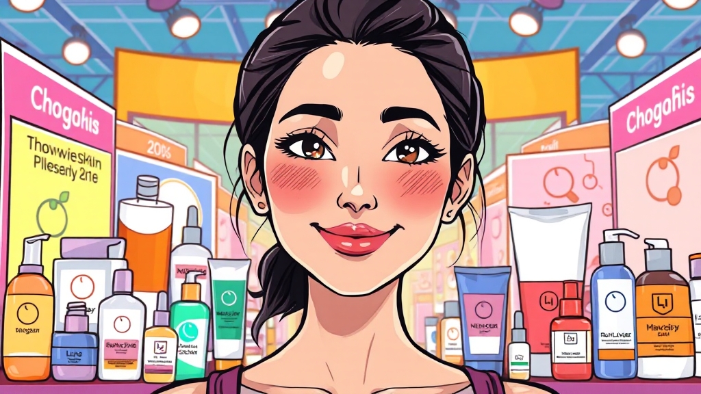 스킨케어 트렌드 및 추천 (cartoon 스타일)