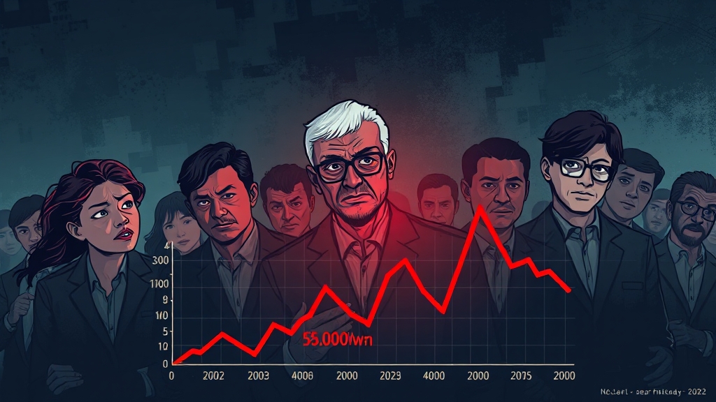 주가, 어디까지 떨어진 걸까? (illustration 스타일)