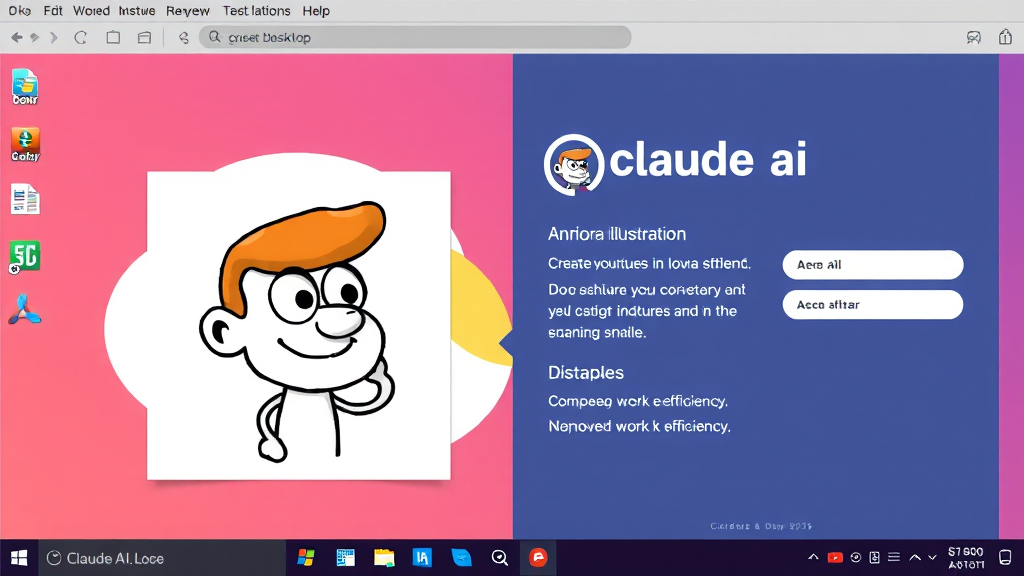 클로드 앱 설치법 (Windows/Mac) (cartoon 스타일)